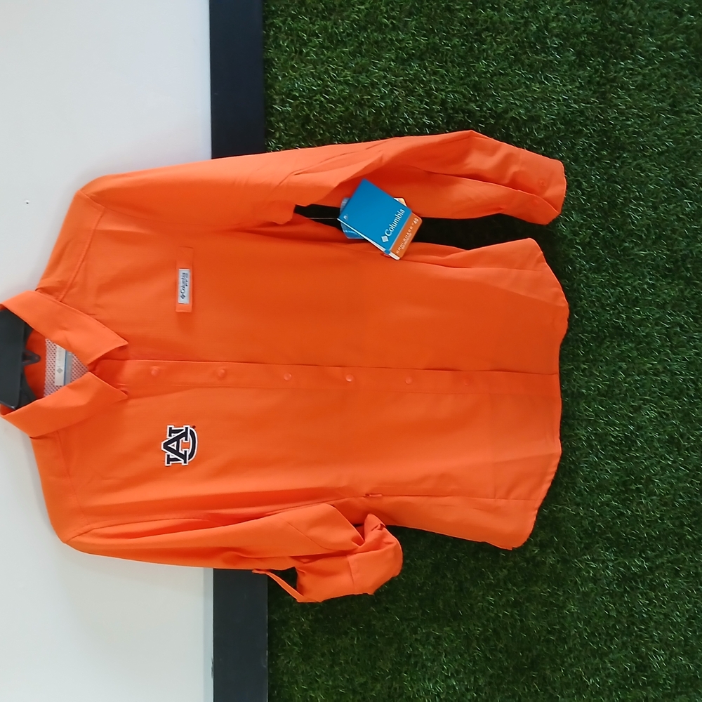Orange Auburn Button-Up Shirt